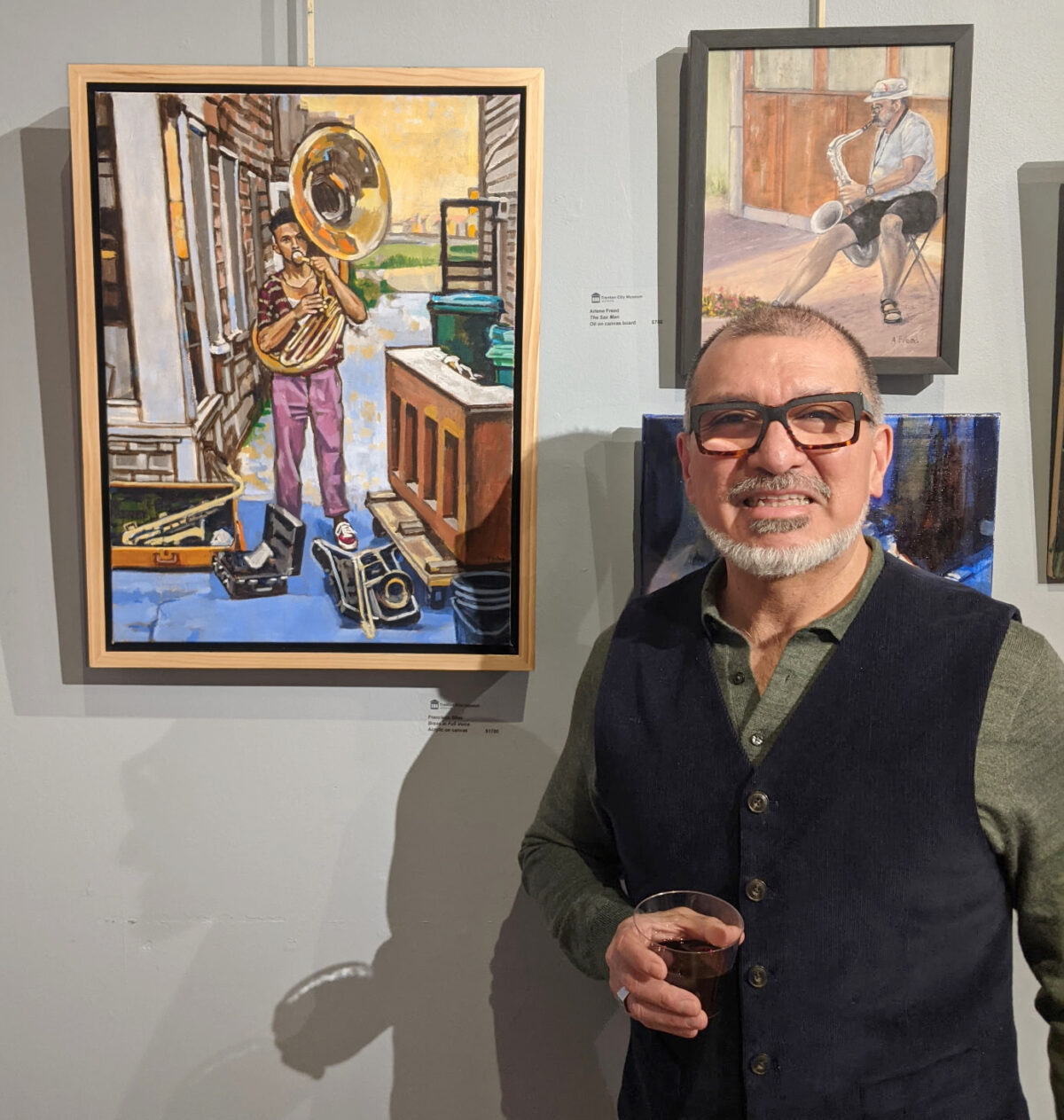 Francisco Silva at the Trenton Makes Jazz artist's reception
