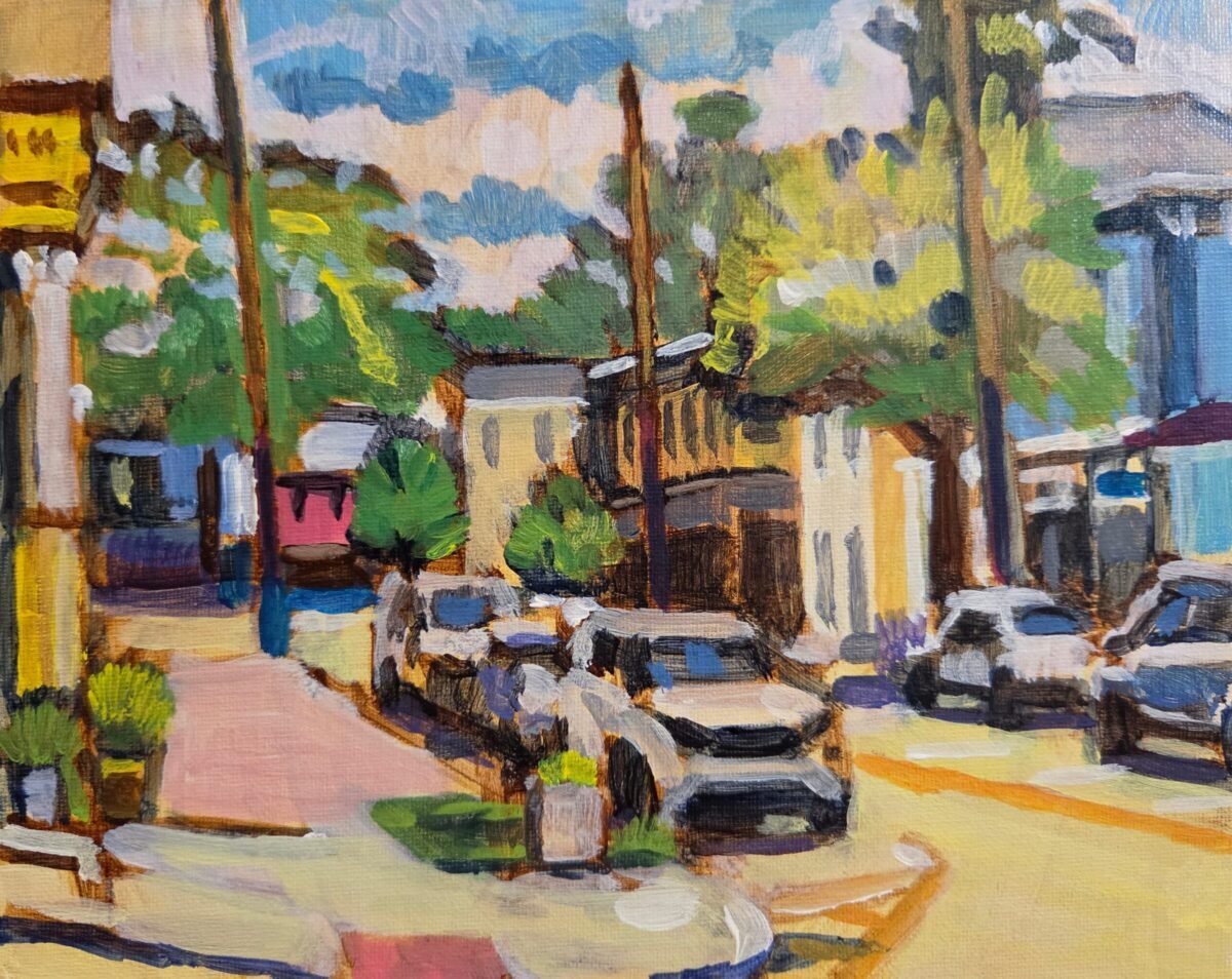 "Overhead Sun on Bridge Street" by Francisco Silva