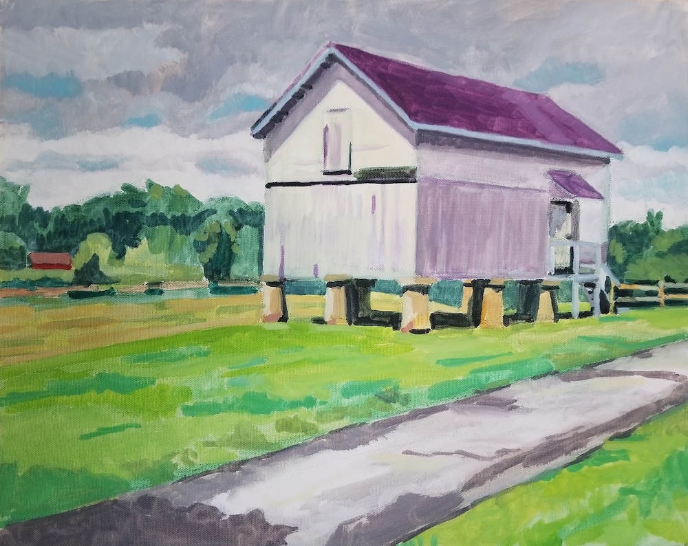 Corn Crib, an oil painting by aritst Francisco Silva