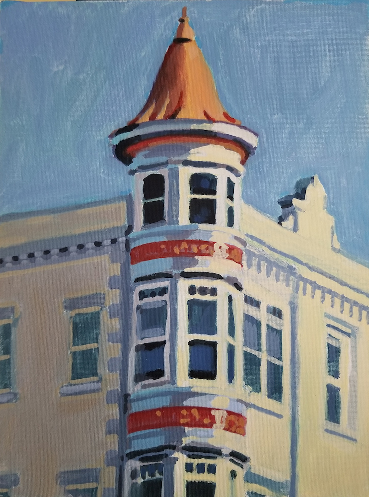 Enlightened Turret in Havre de Grace, an oil painting by aritst Francisco Silva