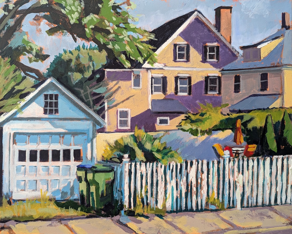 Looking North on Lower 3rd Street, an acrylic painting by aritst Francisco Silva