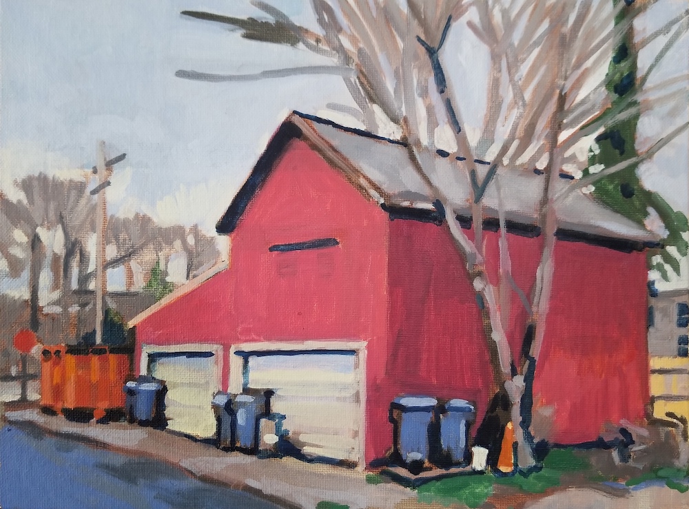 Recycling Day, an oil painting by aritst Francisco Silva