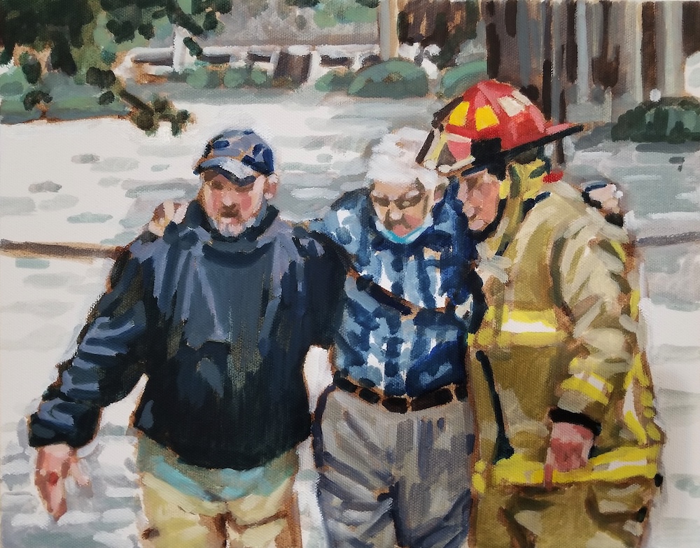 Due Process 1, an oil painting by aritst Francisco Silva