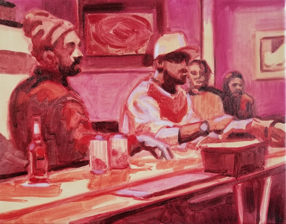 Conflict, an oil painting by artist Francisco Silva