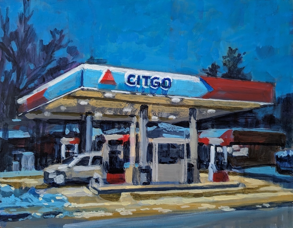Fueling Up, an acrylic painting by aritst Francisco Silva