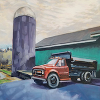 Another Day at the Farm, an oil painting by artist Fransciso Silva