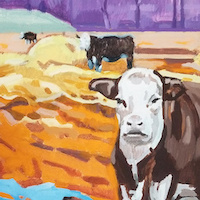 Landscapes paintings button