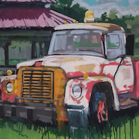 Melting Truck, an oil painting by artist Fransciso Silva