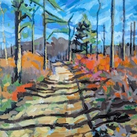 Appalachian October, a plein air oil painting by artist Francisco Silva