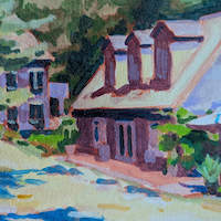 Chill Morning at Wycombe Winery, a plein air oil painting by artist Francisco Silva