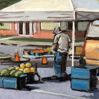 Harvest of Solitude, a plein air oil painting by artist Francisco Silva