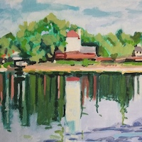 New Hope State of Mind, a plein air oil painting by artist Francisco Silva