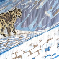 Snow Leopard, an oil painting by artist Fransciso Silva