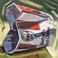 Struggling, an oil painting by artist Fransciso Silva