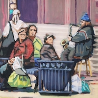 The Immigrants, an oil painting by artist Fransciso Silva