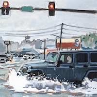 Unnatural Flooding1, an oil painting by artist Fransciso Silva