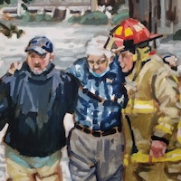 Unnatural Flooding2, an oil painting by artist Fransciso Silva