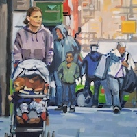 Urban Landscape, an oil painting by artist Fransciso Silva